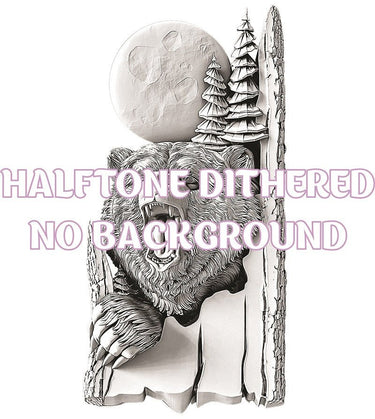 BEAR 3d illusion & laser-ready file 3DWave.us